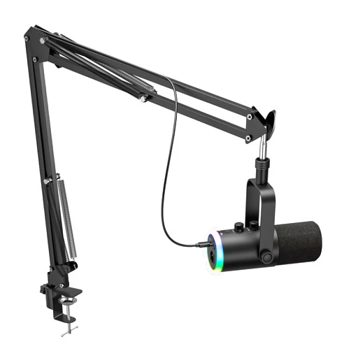 ONIKUMA GAMING Dynamic Gaming Microphone | USB/XLR Dual Mode | RGB Boom Arm Mic Kit with One‑Touch Mute, Headphone Monitor, Gain Control | for Streaming, Podcast, PC, PS4/PS5, Recording