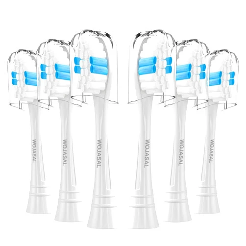 WOJASAL Replacement Brush Heads Compatible with Philips SoniCare Electric Toothbrushes Handle, for Superior Whitening, for Snap-on System, Pack of 6, White