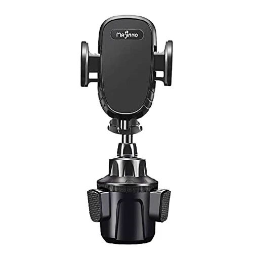 Majinno Car Cup Phone Holder Mount Adjustable Automobile Smart Phone Cradle Car with extentable Long Neck Compatible Cell Phones iPhone Xs Max/X/8/7 Plus/Galaxy Smartphones MAJINNO