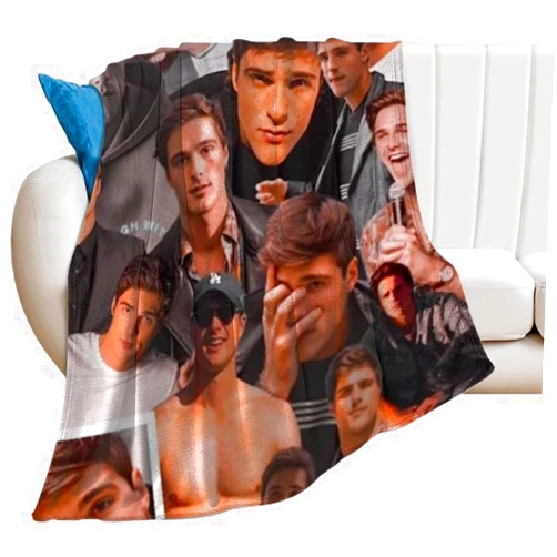 Asnme Jacob Elordi Handsome 2 Blanket Throw Blankets Ultra Soft Flannel Lightweight Throws for Couch, Bed, All Seasons Use 40