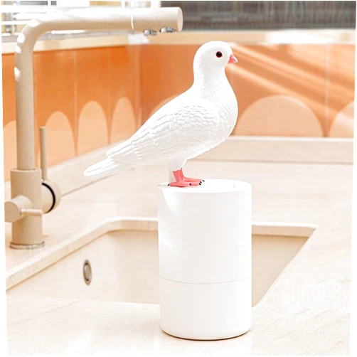 Generic Pigeon Soap Dispenser, Pigeon Automatic Induction Foam Hand Washer, Funny Pigeon Soap Dispenser, Pigeon Automatic Foaming Soap Dispenser, Bird Soap Dispenser (White)