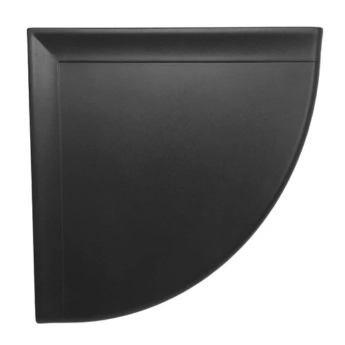 Questech Decor Corner Shower Shelf, Shower Shelf for Inside Shower Tiled Walls, Bathroom Shower Corner Storage, 9 Inch Corner Shelf Shower Caddy Classic Flatback, Graphite Black