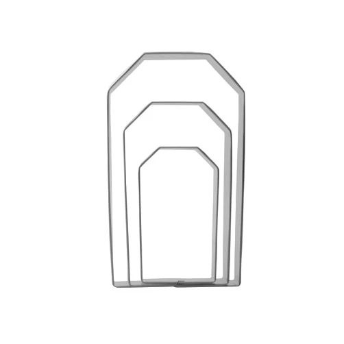 Keewah Tea Bag Hang Tag Cookie Cutter Set - 5”,4”,3” - 3 Piece - Stainless Steel
