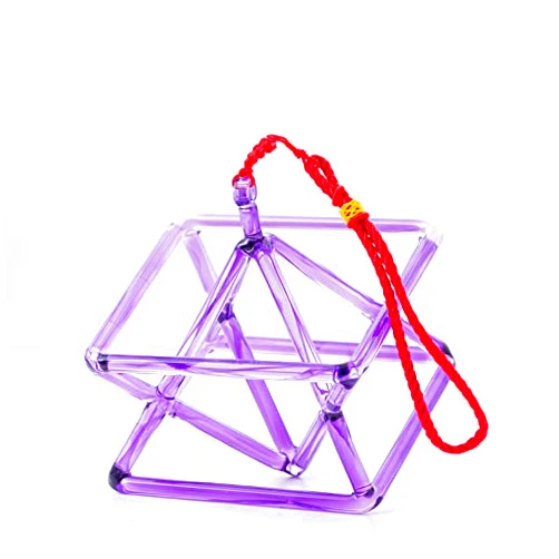 YongFeiCryatal 6inch Chakra purple Optically Clear Quartz Crystal Singing Merkaba Pyramid Healing Musical Instrument