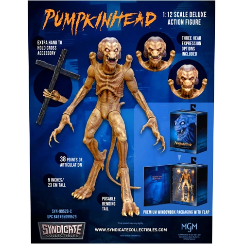 Toynk Pumpkinhead 1:12 Scale Movable Action Figure | in Scale with 38 Points of Articulation