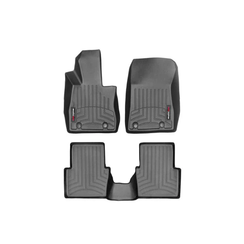 WeatherTech Custom Fit FloorLiners for iA, Yaris, Yaris Hatchback, Yaris iA - 1st & 2nd Row (44858-1-3), Black