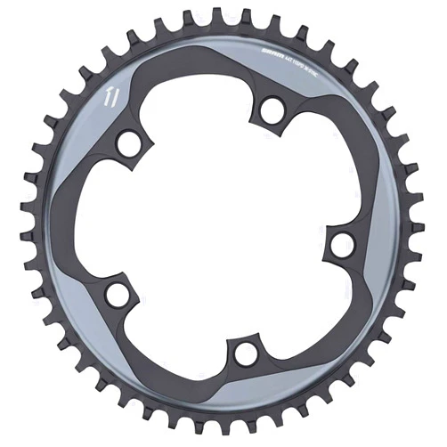 Truvativ 44T 9 sp BCD 104mm, 4-Bolt, Outer Chainring, for 22/33/44, Aluminum, Black, 11.6215.186.000