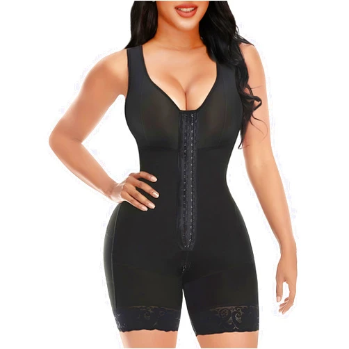 YIANNA Fajas Colombianas Shapewear for Women Tummy Control Post Surgery Full Body Shaper Butt Lifter with Zipper Crotch