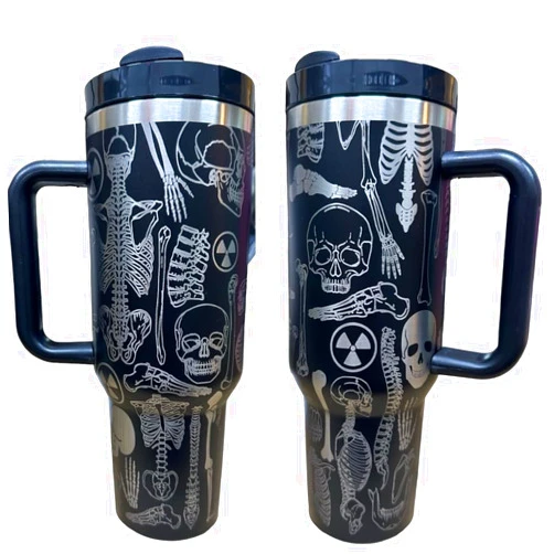 Silva lining designing Nuclear medicine Xray tech CT tech Radiology tech Gift for Tech Xray student Radiologist graduation gift Tumbler for Xray tech (Black(1)-X-ray)