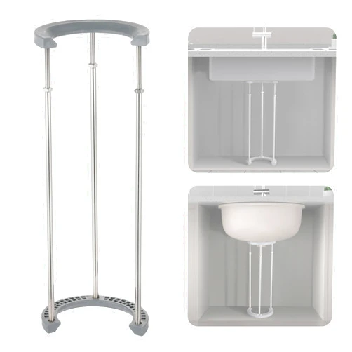 IRONWALLS Undermount Sink Support Brackets, 15.7” to 27.6” Adjustable Stainless Steel Under Sink Support Legs Pole Rods, Under Mount Sink Brackets, Drilling Free Bathroom Kitchen Sink Repair System