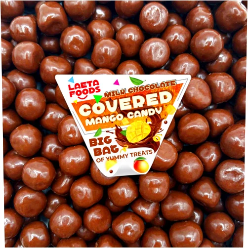 LAETAFOOD Milk Chocolate Covered Mango Candy (2 Pound Bag)