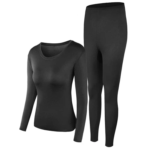 PISIQI Thermal Underwear Women Ultra-Soft Long Johns Set Base Layer Skiing Winter Warm Top & Bottom