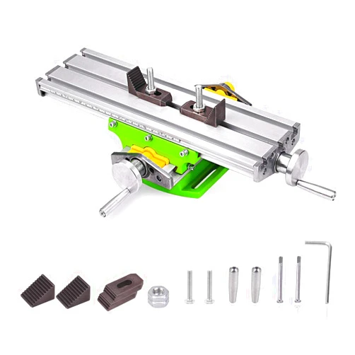 MYSWEETY Compound Slide Table, MYSWEETY Worktable Milling Working Cross Table Milling Machine Compound Drilling Slide Table For Bench Drill Adjustme X-Y