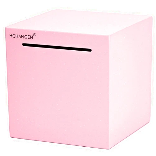 HCHANGEN Piggy Bank for Adults Must Break to Open Unbreakable Stainless Steel Piggy Bank Metal Piggy Bank for Cash Saving (Pink, 4.72inches)
