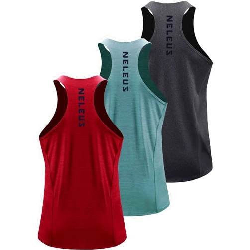 NELEUS Men's 3 Pack Running Tank Top Dry Fit Y-Back Athletic Workout Tank Tops