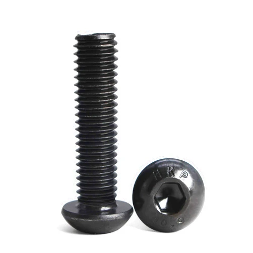 SUNXULIMI M8 x 16mm Button Head Socket Cap Screws Bolts, 10.9 Grade Alloy Steel, Black Oxide Finish, Metric Allen Hex Drive, Fully Threaded, 20PCS
