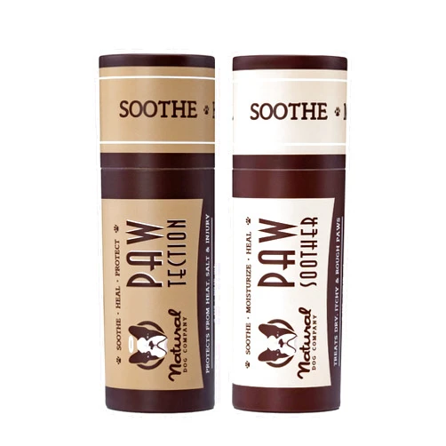 Natural Dog Company PAWDICURE Bundle, Paw Soother + PawTection Dog Paw Balms, Protect and Heal Dry, Cracked Dog Paw Pads, Organic, All Natural Ingredients, 2oz Sticks