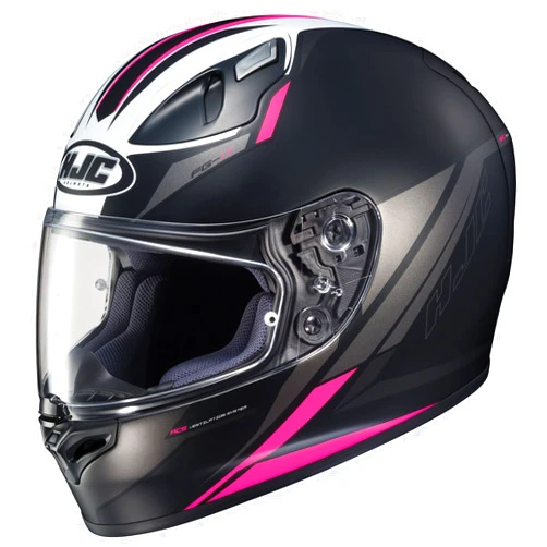 HJC Helmets Unisex-Adult Full-Face-Helmet-Style FG-17 Valve Helmet (MC-8SF Black/Pink, Small)