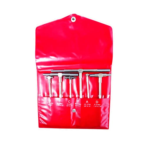 TEXALAN(R) 6 Pc Precision Telescoping Gage Set 5/16'' - 6'' Range T-Bore Hole Gauges w/Pouch