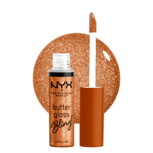NYX PROFESSIONAL MAKEUP Butter Gloss Bling Lip Gloss, Non Sticky and Shiny Vegan Lip Makeup - Shimmer Down
