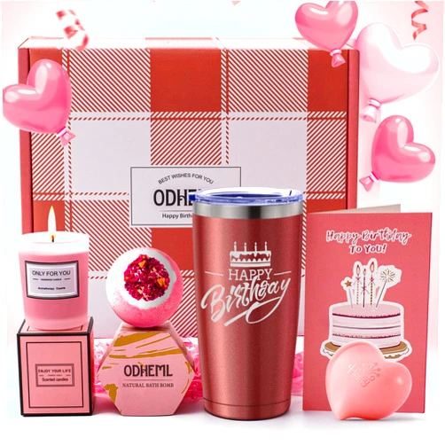 ODHEML ITABLETAS Birthday Gifts for Women, Mom, Relaxing Spa Gift Set, Unique Gift Basket for Her, Wife Daughter Sister Girlfriend, 30th, 40th, 50th, 60th, 70th Who Have Everything, Creative Birthday Gift