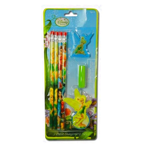 WeGlow International Disney Disney Tinkerbell 7-Piece Stationery Set, 3-Kits