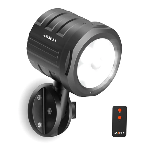 ASOFTY Motion Sensor Outdoor Light Battery Operated, ASOFTY 6 LED 1000 Lumen Wireless Spotlights with Remote Control, IP65 Waterproof 6000K Motion Security Light for Garage Yard Porch and Patio
