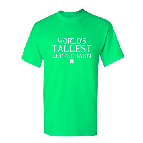 Feelin Good Tees World's Tallest Leprechaun St. Patrick's Day Saint Irish Pats Sarcastic Funny T Shirt