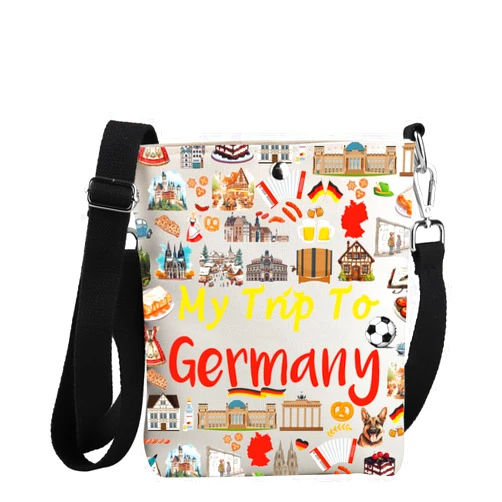 JYTAPP Germany Travel Gift My Trip To Germany Crossbody Bag Germany Souvenirs Bag Crossbody Purse for Women