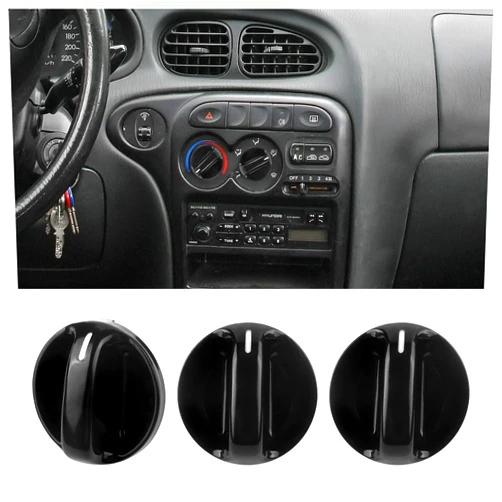 Carleef 3PCS Car AC Switch Climate Control Knobs,Air Conditioner Replacement Knobs OEM#55905-0C010 559050C010,Temperature Controlled Fan Control Knob Compatible with Toyota 2000-2006 Tundra