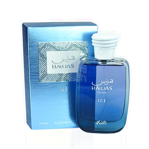 Rasasi Hawas Ice For Men - Eau de Parfum 100ML (3.4 Oz) Premium Arabian Perfume for Men, Elegant Scent for Long-Lasting Fragrance - Ultimate Modern Men Perfumes For Special Occasions & Everyday Style