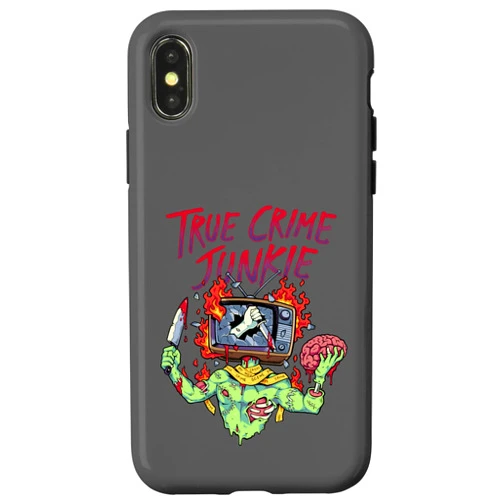 Macabre Minds Designs True Crime Junkie Zombie TV Horror Fanatic Case for iPhone X/XS