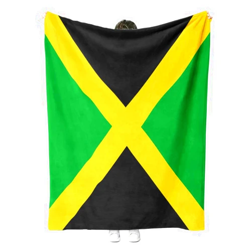 EENSYWEENSY Jamaica Flag Throw Blanket, Jamaican Kingdom Blankets Fuzzy Gifts for Sofa Couch Bedroom (40