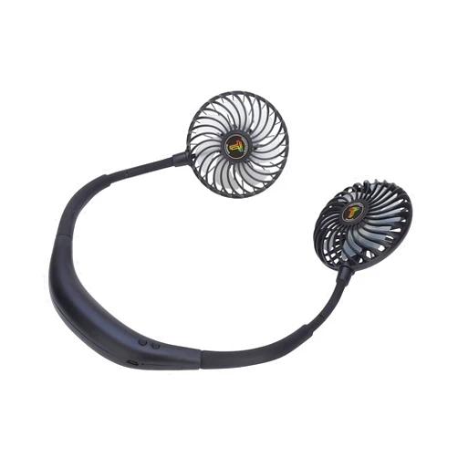 Wireless Express LED Neck Fan with Neckband - Lightweight Small Fan - Portable Mini USB Fan - Rechargeable Personal Fan