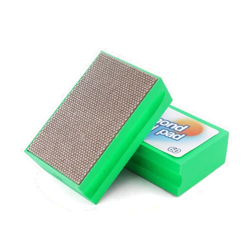 YDROWN 60 Grit Diamond Hand Polishing Pads Foam Back Concrete Sanding Pads for Glass Ceramics Concrete Stone Smoothing Polishing (60 Grit)