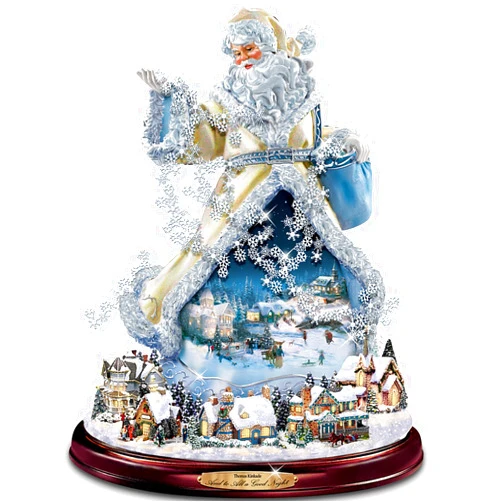 The Bradford Exchange Thomas Kinkade Moving Santa Claus Tabletop Figurine: and to All A Good Night