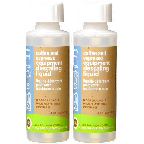 Urnex Biocaf Espresso Descaling Solution 4 Ounce (2 Single Bottles) Safe to use with Keurig, Delonghi, Nespresso, Ninja, Hamilton Beach, Mr Coffee, Braun, 4 Fl Oz (Pack of 2)
