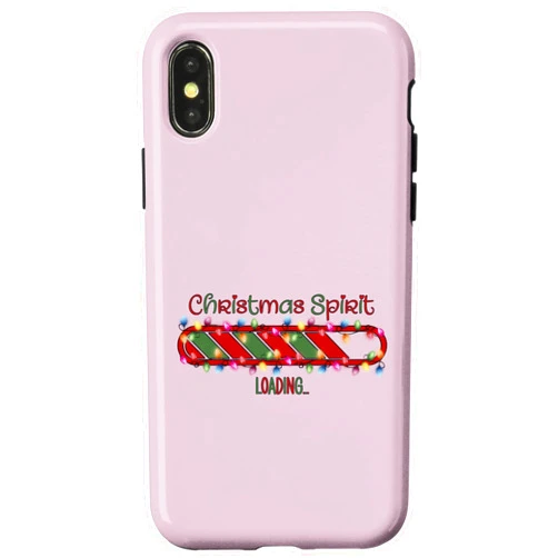 Christmas Loading Candy Cane Xmas Accessories iPhone X/XS Funny Cute Christmas Loading Candy Cane Xmas Case