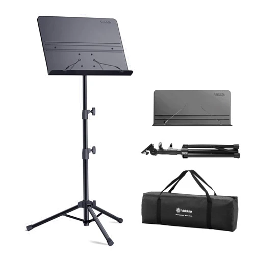 Vekkia Sheet Music Stand-Professional Portable Music Stand with Carrying Bag,Folding Adjustable Music Holder,Super Sturdy suitable for Instrumental Performance & Band & Travel