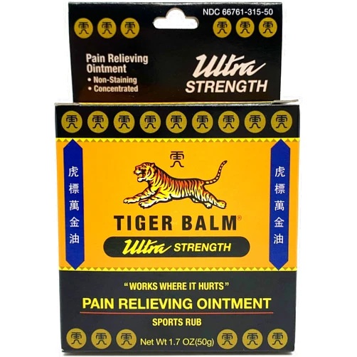 Tiger Balm Pain Relieving Ointment, Sports Ultra, 50g – Professional Size – Sports Rub Ultra Strength – Relief for Hand Arthritis – Tiger Balm Ultra