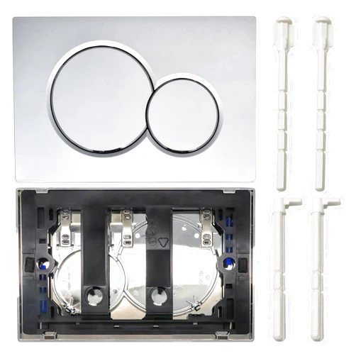 LavishStream Actuator Plate for Geberit Dual Flush, Compatible with Geberit sigma01 Concealed Cisterns, Matte-Chrome, 115.770.JQ.5