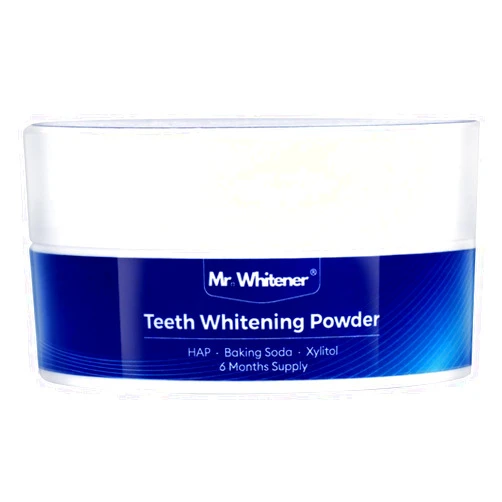Mr.Whitener Teeth Whitening Powder - Dentist-Approved & Enamel-Safe, Tea, Coffee, Wine, Smoking and Yellow Tooth Stain Remover, Fresh Mint, Tooth Whitener Powder, (30g) 6 Months Supply