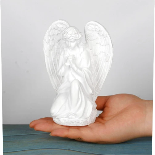 Wisifayardin Guardian Angel Sculpture Praying Angel Figurine - A Decorative Church Memorial Statue, Cherub Kneeling in Prayer, Sympathy Gift with Wings