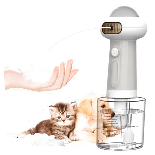 MSDONG Electric Automatic Cat Foam Machine - 1200mA Battery, 350ml Capacity, IPX7 Waterproof, Magnetic Charging, Large Foam Production for Cats/Dogs/Pets and Household Cleaning