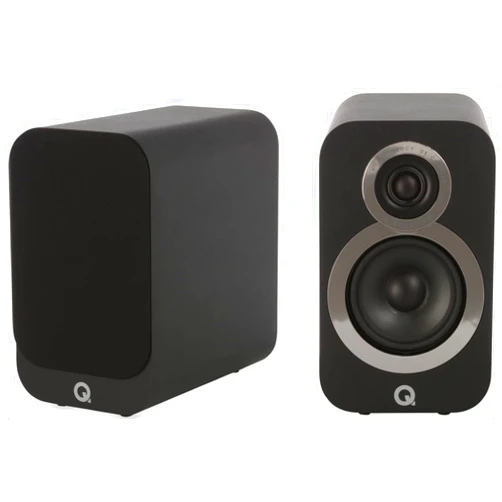 Q Acoustics 3010i Compact Bookshelf Speakers Pair Carbon Black - 2-Way Reflex Enclosure Type, 4