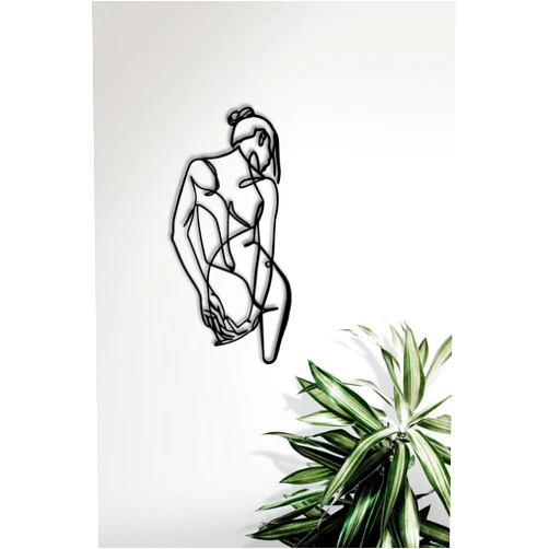 Tricorn decor & art metal wall decor art body (Gold, 35x17)