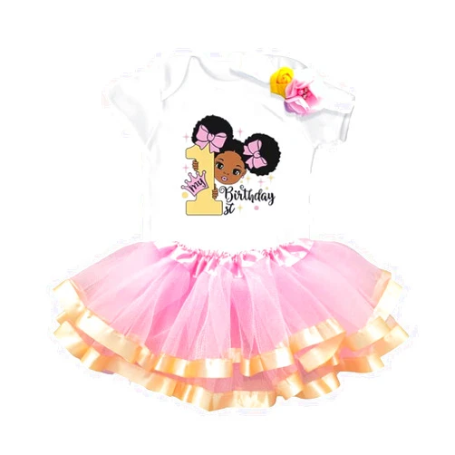 Luke and Lulu First Birthday Outfit Girl - 2nd Birthday Outfit Girl - 3rd Birthday Outfit Girl - Afro Puffs