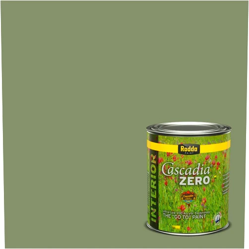 Rodda Paint CASCADIA ZERO Interior Flat Paint & Primer in One, Quart, Bowling Green