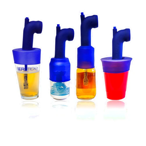Bierstick Beer Bong Bierbro Snorkel - Stretches to Fit Cans, Bottles, Mugs, and Red Solo Cups - Easy Transport