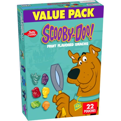 Betty Crocker Scooby-Doo Fruit Flavored Snacks, Gluten Free, Kids Snacks, Value Pack, 22 Ct, 17.6 oz